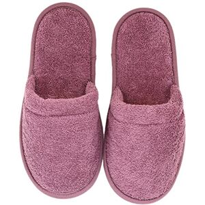 Arus Slip da donna, in spugna biologica turca, taglia unica, Prugna con suola nera., taglia unica Arus Slip da donna, in spugna biologica turca, taglia unica, Prugna con suola nera., taglia unica