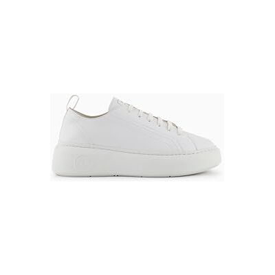 Armani Sneakers in Pelle Bianca Tinta Unita Armani Sneakers in Pelle Bianca Tinta Unita