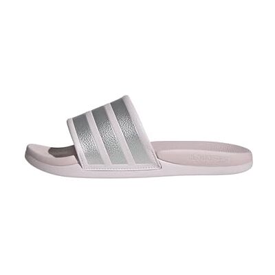 Adidas Donna Adilette Comfort 2.0 Slides Sandal, Almost Pink/Silver Met./Almost Pink, 44.5 EU Adidas Donna Adilette Comfort 2.0 Slides Sandal, Almost Pink/Silver Met./Almost Pink, 44.5 EU