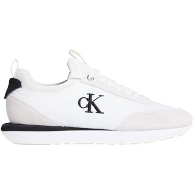 Calvin Klein Retro Runner Sock Laceup Mix Mat Yw0yw02060, Basso Top Donna, White (Bright White/Black/Marshmallow), 39 EU Calvin Klein Retro Runner Sock Laceup Mix Mat Yw0yw02060, Basso Top Donna, White (Bright White/Black/Marshmallow), 39 EU