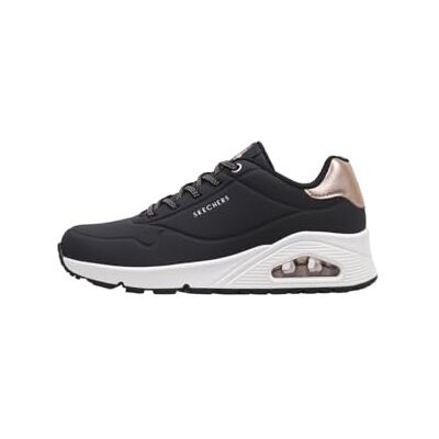 Skechers Donna Uno Shimmer Away Trainers, Black Durabuck, 37.5 EU Skechers Donna Uno Shimmer Away Trainers, Black Durabuck, 37.5 EU