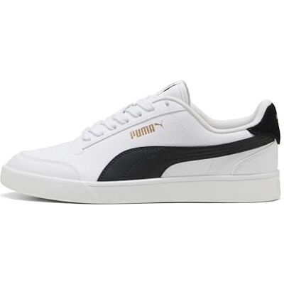 Puma Unisex Shuffle Sneakers, White- Black- Team Gold, 41 EU Puma Unisex Shuffle Sneakers, White- Black- Team Gold, 41 EU