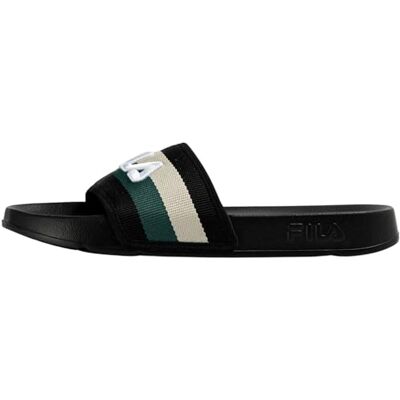 Fila Sandalo da uomo Morro Bay Stripes Slide Sandal, colore nero, 47 EU, Black Posy Green, 47 EU Fila Sandalo da uomo Morro Bay Stripes Slide Sandal, colore nero, 47 EU, Black Posy Green, 47 EU