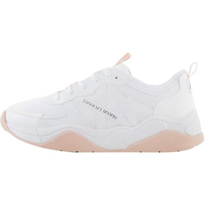 Armani Sneaker da Donna Cher, Side Logo, Colour Contrasts, OPT White Rose, 40.5 EU Armani Sneaker da Donna Cher, Side Logo, Colour Contrasts, OPT White Rose, 40.5 EU