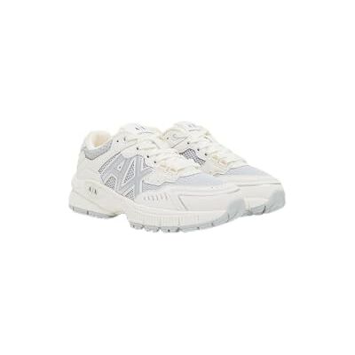 Armani Speed Scarpe da ginnastica DONNA, OFF WHITE+SILVER, Armani Speed Scarpe da ginnastica DONNA, OFF WHITE+SILVER,