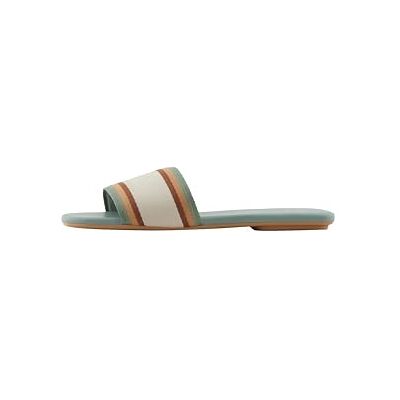 Armani Sandalo da donna Thin, a righe, con logo frontale, verde, 37.5 EU Armani Sandalo da donna Thin, a righe, con logo frontale, verde, 37.5 EU
