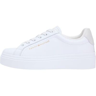 Tommy Hilfiger Donna Sneakers con Suola Preformata Chic Platform Profilo Basso, Bianco (White/Ecru), 40 Tommy Hilfiger Donna Sneakers con Suola Preformata Chic Platform Profilo Basso, Bianco (White/Ecru), 40
