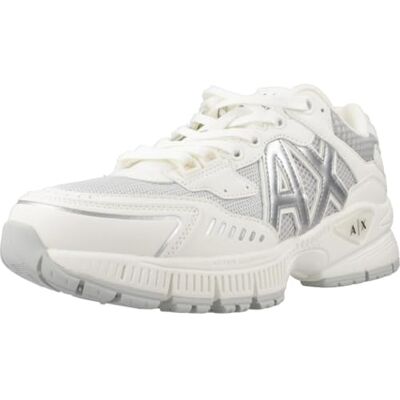 Armani Speed Scarpe da ginnastica DONNA, OFF WHITE+SILVER, Armani Speed Scarpe da ginnastica DONNA, OFF WHITE+SILVER,