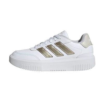 Adidas Donna Courtblock Shoes, Ftwr White/Cyber Met./Orbit Grey, 42 EU Adidas Donna Courtblock Shoes, Ftwr White/Cyber Met./Orbit Grey, 42 EU