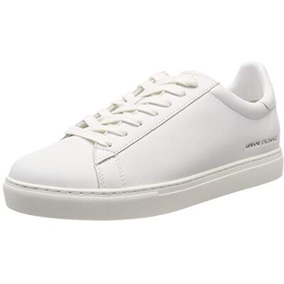 Armani Lace Up Sneaker Scarpe da Ginnastica Basse Uomo, Bianco (White 00001), 44 EU Armani Lace Up Sneaker Scarpe da Ginnastica Basse Uomo, Bianco (White 00001), 44 EU