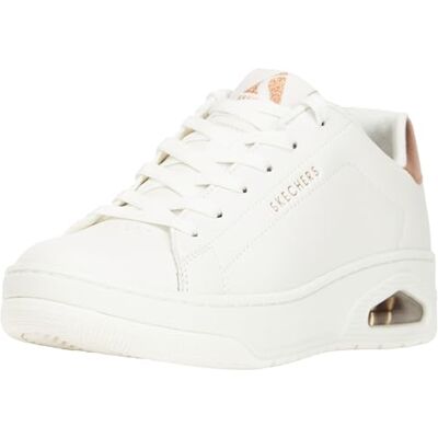 Skechers Uno Court-Courted Air, Corte DELL'ONU Donna, White Leather/Rose Gold Duraleather, 39 EU Skechers Uno Court-Courted Air, Corte DELL'ONU Donna, White Leather/Rose Gold Duraleather, 39 EU