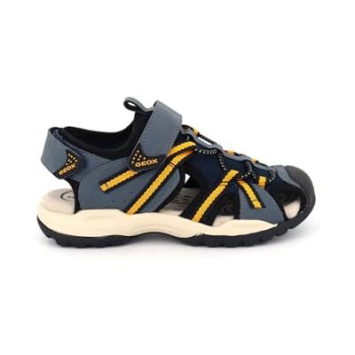 Geox J Borealis Boy B Sandalo Bambino, Navy/Orange, Geox J Borealis Boy B Sandalo Bambino, Navy/Orange,