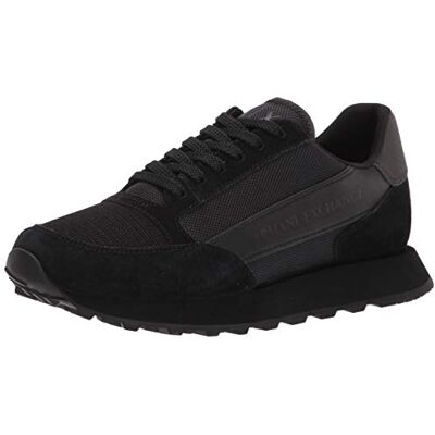 Armani Osaka Sneaker da Uomo, Black Ref Black, 40.5 EU Armani Osaka Sneaker da Uomo, Black Ref Black, 40.5 EU
