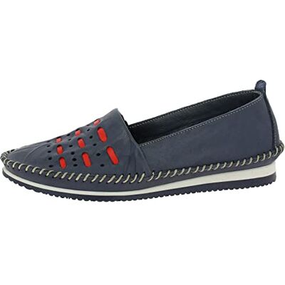 Andrea Conti Ciabatte Donna, Mocassino, D Blu Rosso, 42 EU Andrea Conti Ciabatte Donna, Mocassino, D Blu Rosso, 42 EU