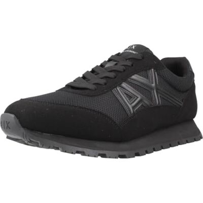 Armani Sided Geometric Logo Motifs Sneaker, Black+Black, 39 EU, Nero, 39 EU Armani Sided Geometric Logo Motifs Sneaker, Black+Black, 39 EU, Nero, 39 EU