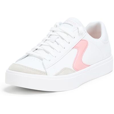 Skechers Eden LX Slick Talk Sneaker da Donna, Bianco Rosa Duraleather Grigio Trim, 37 EU Skechers Eden LX Slick Talk Sneaker da Donna, Bianco Rosa Duraleather Grigio Trim, 37 EU