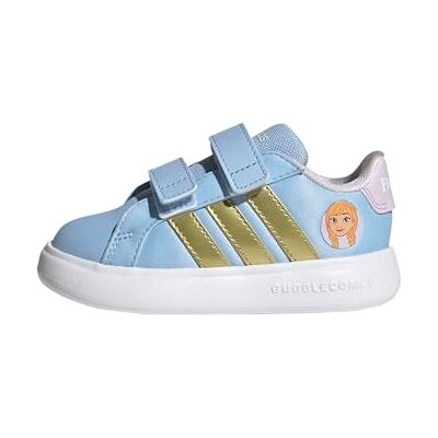 Adidas Unisex Bimbi 0-24 Disney Frozen Grand Court 3.0 Shoes Infants, Glow Blue/Gold Met./Ice Lavender, 22 EU Adidas Unisex Bimbi 0-24 Disney Frozen Grand Court 3.0 Shoes Infants, Glow Blue/Gold Met./Ice Lavender, 22 EU