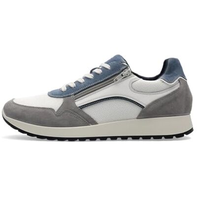ARA Matteo, Scarpe da Ginnastica Uomo, Grigio e Bianco, Azzurro, 43 EU Larga ARA Matteo, Scarpe da Ginnastica Uomo, Grigio e Bianco, Azzurro, 43 EU Larga