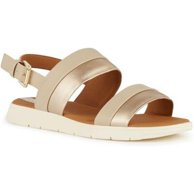 Geox Sandalo D Dandra Donna, Beige Lt Oro, 39 EU Geox Sandalo D Dandra Donna, Beige Lt Oro, 39 EU