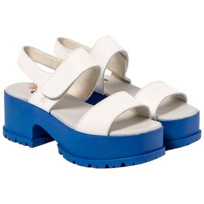 ART Manchester, Sandali Donna, Nappa White Blue, 42 EU ART Manchester, Sandali Donna, Nappa White Blue, 42 EU