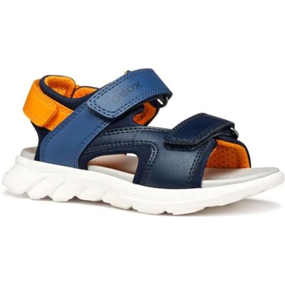 Geox J SANDAL AIRADYUM BO Sandalo Bambino, Navy/Orange, Geox J SANDAL AIRADYUM BO Sandalo Bambino, Navy/Orange,