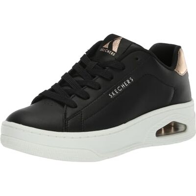 Skechers Uno Court Courted Air, Corte DELL'ONU Donna, Black Leather/Rose Gold Duraleather, 40 EU Skechers Uno Court Courted Air, Corte DELL'ONU Donna, Black Leather/Rose Gold Duraleather, 40 EU