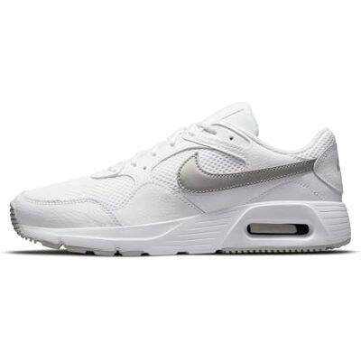 Nike Sc, Scarpe da Ginnastica Donna, Bianco (White/Mtlc Platinum-Pure Plati), 41.5 EU Nike Sc, Scarpe da Ginnastica Donna, Bianco (White/Mtlc Platinum-Pure Plati), 41.5 EU
