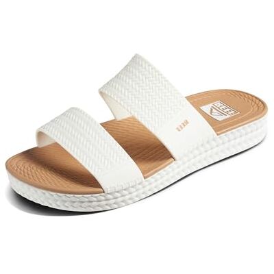 Reef Water Vista Slide Sandali con piattaforma senza lacci da donna, impermeabili, con supporto per arco plantare, bianco/marrone chiaro., 40 EU Reef Water Vista Slide Sandali con piattaforma senza lacci da donna, impermeabili, con supporto per arco plantare, bianco/marrone chiaro., 40 EU