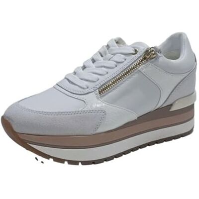 Geox Sneaker da donna D New Kency a, Bianco sporco, 38 EU Geox Sneaker da donna D New Kency a, Bianco sporco, 38 EU
