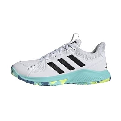 Adidas Donna Court Flight Shoes, Ftwr White/Core Black/Flash Aqua, 41 1/3 EU Adidas Donna Court Flight Shoes, Ftwr White/Core Black/Flash Aqua, 41 1/3 EU