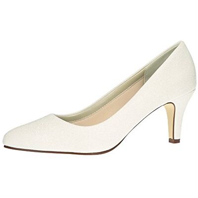Rainbow Club Scarpe da Sposa Brooke Décolleté da Donna in Raso off-White Metallizzato, Scarpe da Sposa, con Morbida Imbottitura Misura 40,5 EU (7,5 UK) Rainbow Club Scarpe da Sposa Brooke Décolleté da Donna in Raso off-White Metallizzato, Scarpe da Sposa, con Morbida Imbottitura Misura 40,5 EU (7,5 UK)