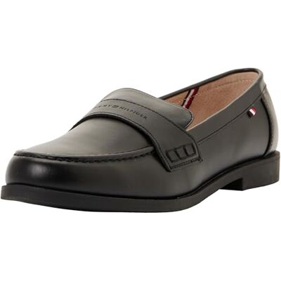 Tommy Hilfiger Logo Smooth Loafers, for Boys, Samir, Black, 37 Tommy Hilfiger Logo Smooth Loafers, for Boys, Samir, Black, 37