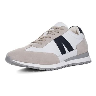 ARA Gino, Scarpe da Ginnastica Uomo, Beige Bianco Blu, 44 EU ARA Gino, Scarpe da Ginnastica Uomo, Beige Bianco Blu, 44 EU