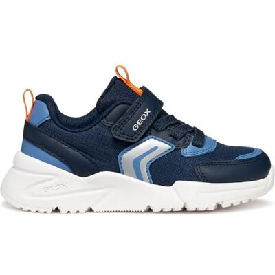 Geox J Loftus Boy, Scarpe da Ginnastica, Navy Arancio, 39 EU Geox J Loftus Boy, Scarpe da Ginnastica, Navy Arancio, 39 EU