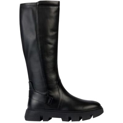 Geox Donna D Vilde Stivali alti al ginocchio, Nero, 42 EU Geox Donna D Vilde Stivali alti al ginocchio, Nero, 42 EU