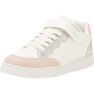 Geox J ECLYPER Girl B Sneaker, Bianco/Rosa, 28 EU Geox J ECLYPER Girl B Sneaker, Bianco/Rosa, 28 EU