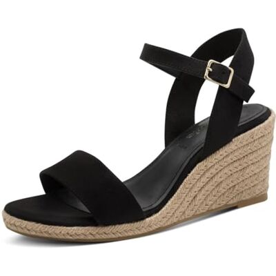 Tamaris Donna sandalo con zeppa nero 41 EU Tamaris Donna sandalo con zeppa nero 41 EU