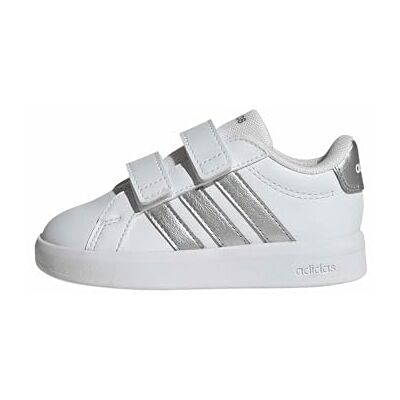 Adidas Unisex Bimbi 0-24 Grand Court 3.0 Infants Shoes, Ftwr White/Silver Met./Silver Met., 19 EU Adidas Unisex Bimbi 0-24 Grand Court 3.0 Infants Shoes, Ftwr White/Silver Met./Silver Met., 19 EU