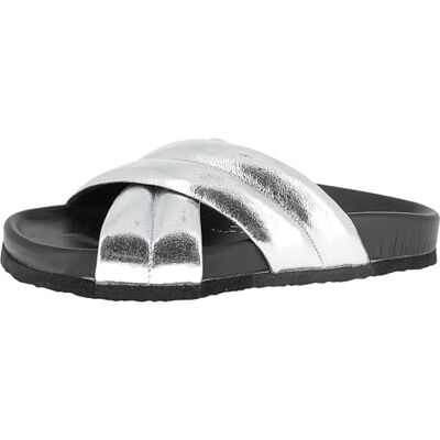 Andrea Conti Damen Pantolette, Mocassino Basso Donna, Nero/Argento, 36 EU Andrea Conti Damen Pantolette, Mocassino Basso Donna, Nero/Argento, 36 EU