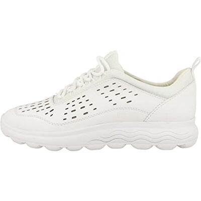 Geox Sneaker da Donna D Spherica, Bianco, 38 EU Geox Sneaker da Donna D Spherica, Bianco, 38 EU