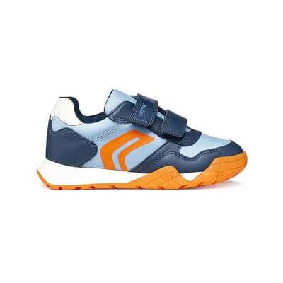 Geox J RANN-E Boy A Sneaker, LT Avio/LT Navy, 24 EU Geox J RANN-E Boy A Sneaker, LT Avio/LT Navy, 24 EU