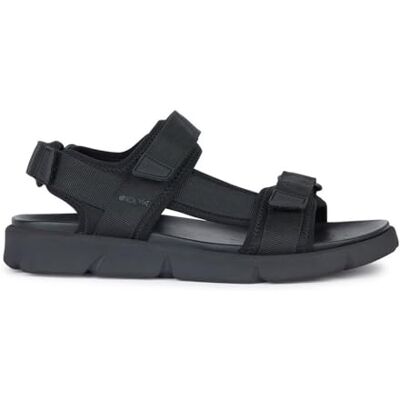 Geox Sandali da uomo U Xand 2s A Slide, Nero, 45 EU Geox Sandali da uomo U Xand 2s A Slide, Nero, 45 EU