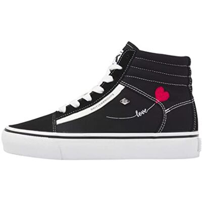 BK British Knights Mack Mid Platform, Scarpe da Ginnastica Donna, Cuore Bianco Nero, 36 EU BK British Knights Mack Mid Platform, Scarpe da Ginnastica Donna, Cuore Bianco Nero, 36 EU