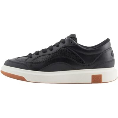 Armani Uomo Venice, Logo Debossed Chunky Sneaker, Nero, 40.5 EU Armani Uomo Venice, Logo Debossed Chunky Sneaker, Nero, 40.5 EU