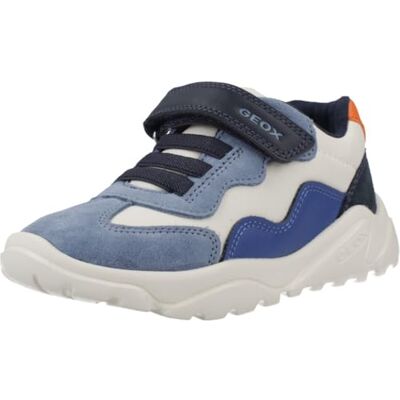 Geox B CIUFCIUF Boy B Sneaker, Ivory/LT Blue, 25 EU Geox B CIUFCIUF Boy B Sneaker, Ivory/LT Blue, 25 EU