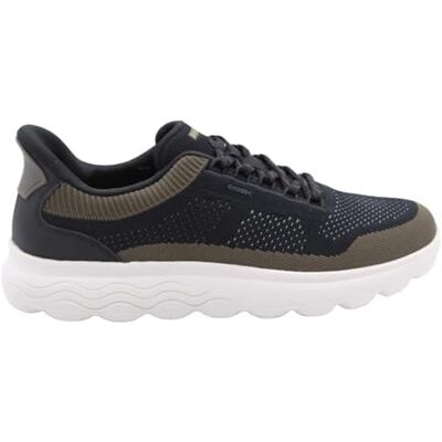 Geox Scarpe da Ginnastica da Uomo U SPHERICA Plus E, Nero/Militare, 47 EU Geox Scarpe da Ginnastica da Uomo U SPHERICA Plus E, Nero/Militare, 47 EU