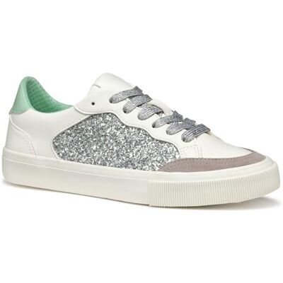 Geox D EMMELENY B, Scarpe da Ginnastica Donna, Optic White/Rock, 38 EU Geox D EMMELENY B, Scarpe da Ginnastica Donna, Optic White/Rock, 38 EU