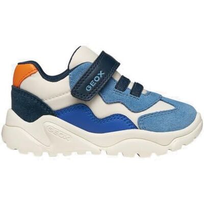 Geox B CIUFCIUF Boy B Sneaker, Ivory/LT Blue, 23 EU Geox B CIUFCIUF Boy B Sneaker, Ivory/LT Blue, 23 EU