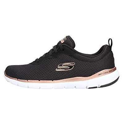 Skechers Flex Appeal 3.0 First Insight, Sneakers Donna, Nero Black Mesh Rose Gold Trim, 37.5 EU Skechers Flex Appeal 3.0 First Insight, Sneakers Donna, Nero Black Mesh Rose Gold Trim, 37.5 EU