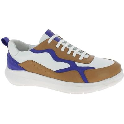 Andrea Conti Sneaker da Donna, Scarpe da Ginnastica, Bianco Cobalto Brandy, 38 EU Andrea Conti Sneaker da Donna, Scarpe da Ginnastica, Bianco Cobalto Brandy, 38 EU